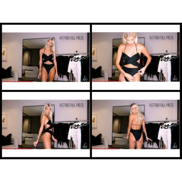 💕DEVON WINDSOR💕 Astrid Full Piece Midnight Green ~ One-Piece Swimsuit S NWT - Picture 3 of 14